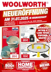 Aktueller Woolworth Discounter Prospekt in Leidersbach und Umgebung, "NEUERÖFFNUNG IN MAINASCHAFF" mit 8 Seiten, 31.07.2025 - 31.07.2025