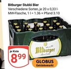 Stubbi Bier Angebote von Bitburger bei GLOBUS Saarlouis für 8,99 €