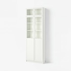 Bücherregal+Aufs/Paneel-/Vitrtüren weiß von BILLY / OXBERG im aktuellen IKEA Prospekt für 149,99 €