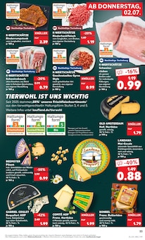 Schweinebauch im Kaufland Prospekt "Hier bin ich richtig" mit 64 Seiten (Lübeck)