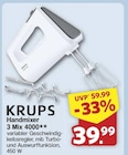 Handmixer 3 Mix 4000 Angebote von Krups bei famila Nordwest Oldenburg für 39,99 €