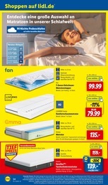 Matratze Angebot & Preis im aktuellen Lidl Prospekt Matratze Angebot im aktuellen Lidl Prospekt auf Seite 46