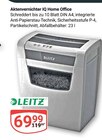 Aktenvernichter IQ Home Office Angebote von Leitz bei GLOBUS Kaiserslautern für 69,99 €