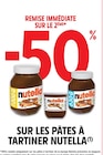 Promo -50 % remise immédiate sur le 2ème sur les pâtes à tartiner nutella à  dans le catalogue Intermarché à Clichy