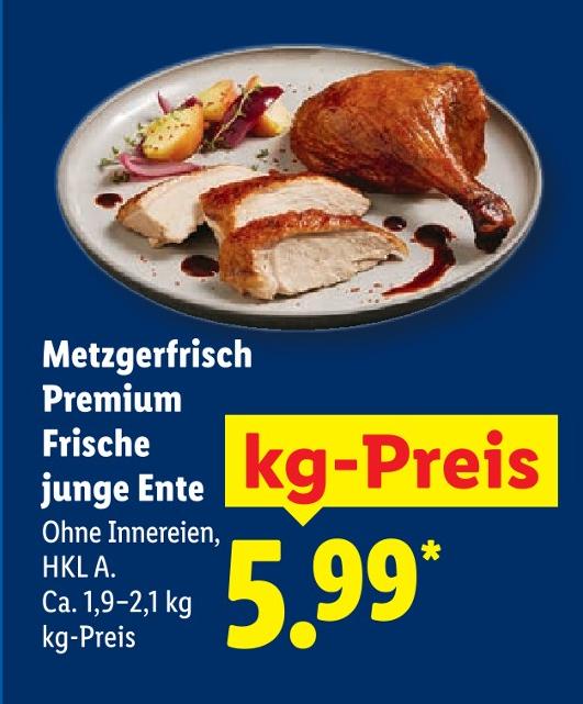 Premium Frische junge Ente