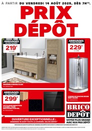 Catalogue Bricolage Brico Dépôt en cours à Migné-Auxances et alentours, PRIX DÉPÔT, 1 page, 14/08/2025 - 28/08/2025