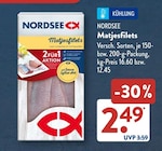 Matjesfilets im Angebot bei ALDI SÜD in München Matjesfilets Angebote von NORDSEE bei ALDI SÜD München für 2,49 €