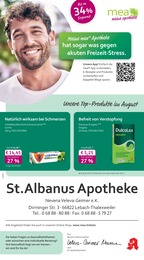 mea - meine apotheke Prospekt für Tholey mit 4 Seiten mea - meine apotheke Prospekt für Tholey: "Unsere August-Angebote", 4 Seiten, 01.08.2026 - 31.08.2026
