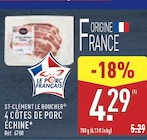 4 côtes de porc échine à Aldi dans Granges