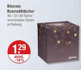 Kosmetiktücher von Kleenex im aktuellen V-Markt Prospekt für 1,29 €