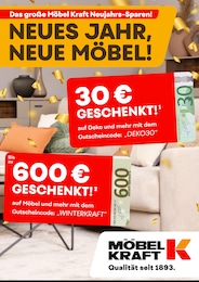 Möbel Kraft Prospekt für Auma: "NEUES JAHR, NEUE MÖBEL!", 1 Seite, 01.01.2026 - 06.01.2026