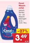 Waschmittel Angebote von Coral bei Netto Marken-Discount Stuttgart für 3,49 €
