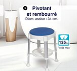Pivotant et rembourré en promo chez Technicien de Santé Courbevoie à 59,90 €