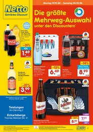 Netto Marken-Discount Prospekt für Buttstädt mit 2 Seiten Netto Marken-Discount Prospekt "DER ORT, AN DEM DU IMMER AUSGEZEICHNETE PREISE FINDEST." für Buttstädt, 2 Seiten, 19.10.2026 - 24.10.2026