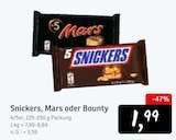 Aktuelle Snickers Angebote bei Konsum in Dresden Aktuelles Snickers, Mars oder Bounty Angebot bei Konsum in Dresden ab 1,99 €