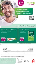mea - meine apotheke Apotheken Prospekt der aktuellen Woche mit 4 Seiten, gültig von 01.08.2026 bis 31.08.2026, in Sommerhausen und Umgebung Aktueller mea - meine apotheke Apotheken Prospekt in Sommerhausen und Umgebung, "Unsere August-Angebote" mit 4 Seiten, 01.08.2026 - 31.08.2026