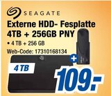 Externe HDD-Fesplatte 4TB + 256GB PNY Angebote von Seagate bei expert Troisdorf für 109,00 €