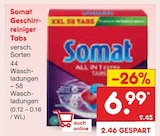Geschirrreiniger Tabs von Somat im aktuellen Netto Marken-Discount Prospekt für 6,99 €