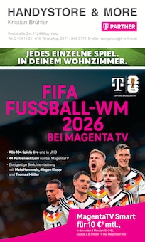 handystore & more Prospekt FIFA FUSSBALL-WM 2026 BEI MAGENTA TV mit 8 Seiten