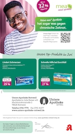 mea - meine apotheke Apotheke Prospekt der aktuellen Woche mit 4 Seiten, gültig von 01.06.2025 bis 30.06.2025, in Rottweil und Umgebung Aktueller mea - meine apotheke Apotheke Prospekt in Rottweil und Umgebung, "Unsere Juni-Angebote" mit 4 Seiten, 01.06.2025 - 30.06.2025