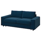 Aktuelles 2er-Bettsofa mit breiten Armlehnen/Djuparp dunkel grünblau mit breiten Armlehnen/Djuparp dunkel grünblau Angebot bei IKEA in Fürth ab 1.249,00 €