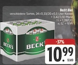 Bier im Angebot bei E center in Ansbach Bier Angebote von Beck's bei E center Ansbach für 10,99 €