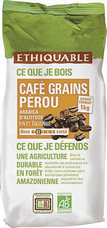 Cafe grains perou bio - Géant Casino à Draveil Cafe grains perou bio en promo chez Géant Casino Draveil à 10,13 €