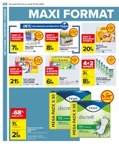 Promos Tena dans le catalogue "Maxi format mini prix" de Carrefour à la page 26