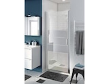 Porte de douche pivotante "Beloya" l.90 cm en verre effet miroir - GoodHome en promo chez Brico Dépôt Saint-Denis à 229,00 €