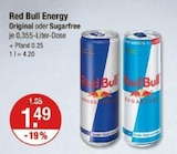 Energy Original oder Sugarfree von Red Bull im aktuellen V-Markt Prospekt für 1,49 €