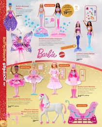 Prix et réduction Barbie Sirène dans le prospectus La Grande Récré en cours Offre Barbie Sirène dans le catalogue La Grande Récré du moment à la page 172