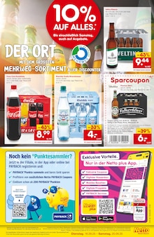 Coca Cola im Netto Marken-Discount Prospekt "Wiedereröffnung - 10% auf ALLES" mit 4 Seiten (Kleve)