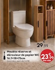 Meuble réserve et dérouleur de papier WC - Maxi Bazar Meuble réserve et dérouleur de papier WC à 23,99 € dans le catalogue Maxi Bazar