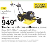 Tondeuse débroussailleuse - ROQUES ET LECOEUR en promo chez Espace Emeraude Castres à 949,00 €