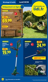 Promos Débroussailleuse dans le catalogue "SUPPORTEZ LES BLEUS !" de Lidl Débroussailleuse en promo dans le catalogue Lidl à la page 66