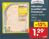 Hähnchenbrustfilet oder Putenbrust Angebote von Hofmaier bei Netto Marken-Discount Braunschweig für 1,29 €
