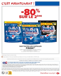 Prix et réduction Finish dans le prospectus Carrefour Market en cours Offre Finish dans le catalogue Carrefour Market du moment à la page 2