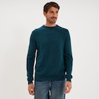 Pull col rond manches longues bleu canard homme dans le catalogue La Halle