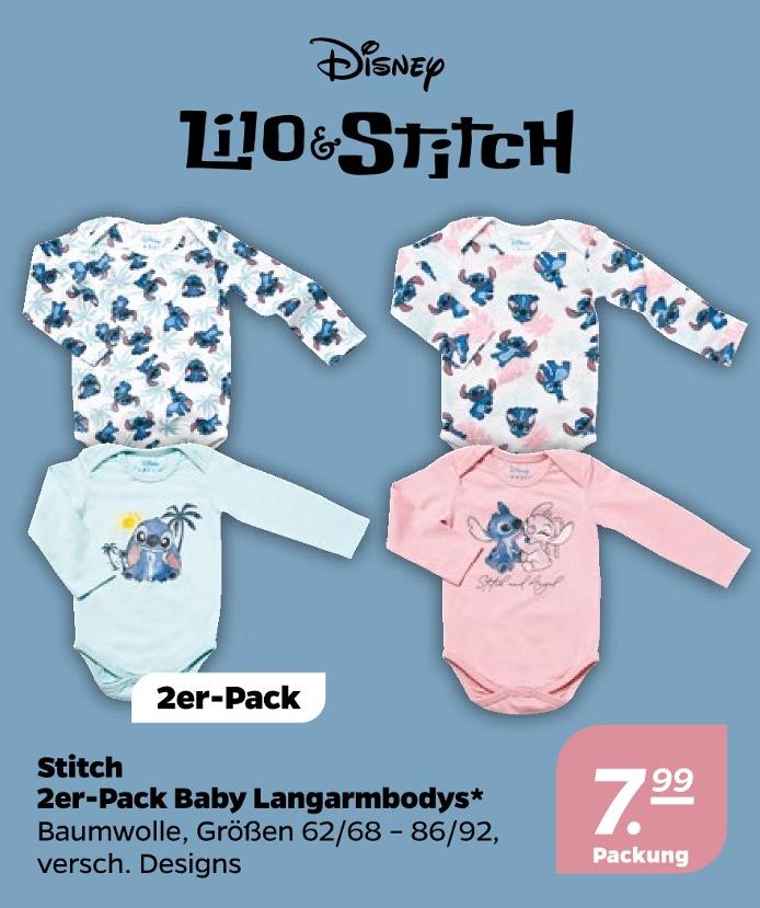 2er-Pack Baby Langarmbodys*