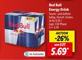 Energy Drink von Red Bull für 5,69 € bei Lidl im Angebot Energy Drink von Red Bull im aktuellen Lidl Prospekt