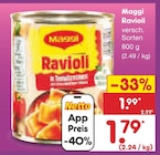 Ravioli im Angebot bei Netto Marken-Discount in Eberswalde Ravioli Angebote von Maggi bei Netto Marken-Discount Eberswalde für 1,79 €