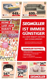 Segmüller Prospekt der aktuellen Woche, gültig von 27.06.2022 bis 09.07.2022 Aktueller Segmüller Prospekt "Tiefpreis" mit 8 Seiten
