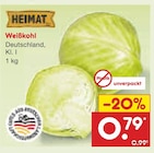 Netto Marken-Discount Ennigerloh - Weißkohl Angebot im Prospekt Weißkohl bei Netto Marken-Discount im Ennigerloh Prospekt für 0,79 €