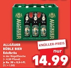 Büble Bier Edelbräu im Angebot bei Kaufland in Leipzig Büble Bier Edelbräu Angebote von Allgäuer bei Kaufland Leipzig für 14,99 €