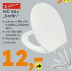 WC-Sitz Berlin im Angebot bei Globus-Baumarkt in Rüsselsheim WC-Sitz Berlin Angebote von TrendLine bei Globus-Baumarkt Rüsselsheim für 12,00 €