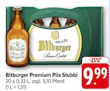 Premium Pils Stubbi Angebote von Bitburger bei E center Bruchsal für 9,99 €