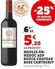 Moulis-en-Médoc AOP Rouge - Chateau Rose Cantegrit en promo chez Hyper U Pertuis à 5,20 €