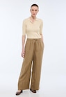 Promo Pantalon large à taille élastiquée en lin à 29,99 € dans le catalogue Monoprix Margaret ""