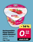 Unser Buttermilch-Dessert von Sachsenmilch im aktuellen Netto mit dem Scottie Prospekt