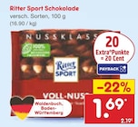 Schokolade im Angebot bei Netto Marken-Discount in Göppingen Schokolade Angebote von Ritter Sport bei Netto Marken-Discount Göppingen für 1,69 €